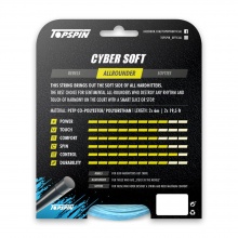 Topspin Tennissaite Cyber Soft (Haltbarkeit+Kontrolle) hellblau 12m Set