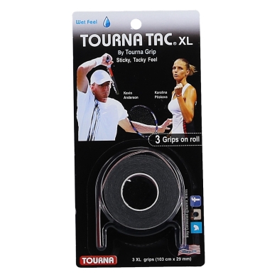 Tourna Overgrip Tac XL 0.55mm schwarz 3er