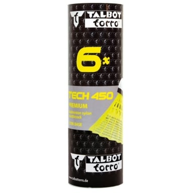 Talbot Torro Badmintonbälle Tech 450 Nylon gelb Dose 6er
