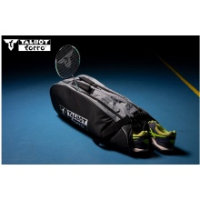 Talbot Torro Racketbag (Schlägertasche, 2 Hauptfächer, Rucksackfunktion) schwarz/grau
