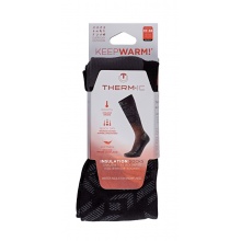 Therm-Ic Wandersocke Calf Winter Insulation (kuschelwarme Fleece-Socken) Schneeflocke schwarz/grau - 1 Paar
