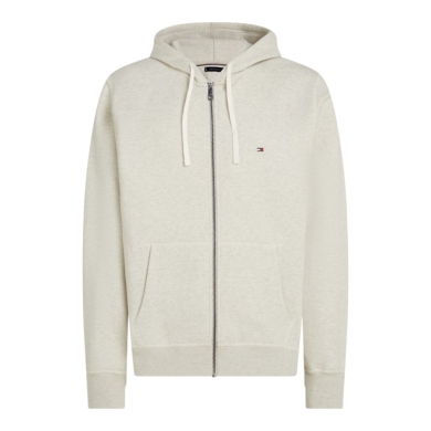 Tommy Hilfiger Kapuzenpullover Full Zip Fleece-Hoodie (Baumwollmix) oat milchweiss Herren