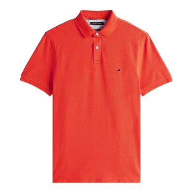 Tommy Hilfiger Freizeit-Polo 1985 Regular Fit Pique (Baumwolle) orangerot Herren