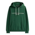 Tommy Hilfiger Kapuzenpullover Flex-Fleece Logo Hoodie (Baumwollmix) grün Herren