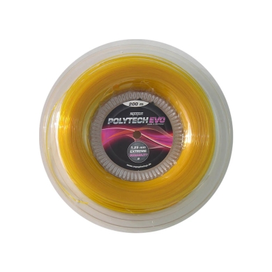 Topspin Tennissaite Poly Tech Evo (Haltbarkeit+Spielkomfort) honiggold 200m Rolle