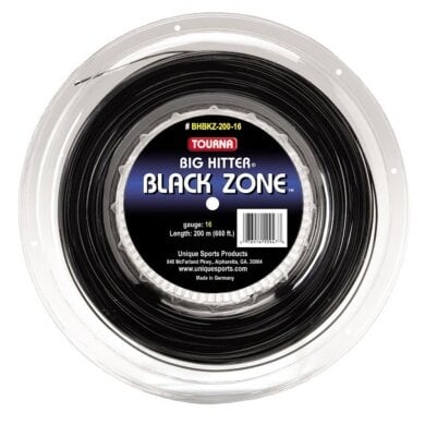 Tourna Tennissaite Big Hitter Black Zone (Haltbarkeit) schwarz 220m Rolle