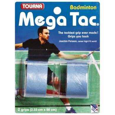 Tourna Mega Tac Badminton Overgrip 2er blau
