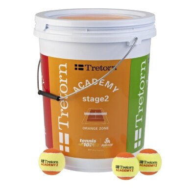 Tretorn Methodikbälle Academy Stage 2 Orange gelb/orange 72er im Eimer