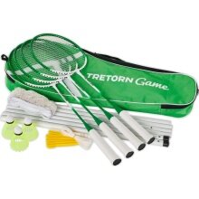 Tretorn Badminton-Set Game Complete (1x Netz 3,6m, 4x Badmintonschläger , 3xBälle)