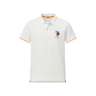 U.S. Polo Assn. Freizeit-Polo US16736 (100% Baumwolle) weiss Herren