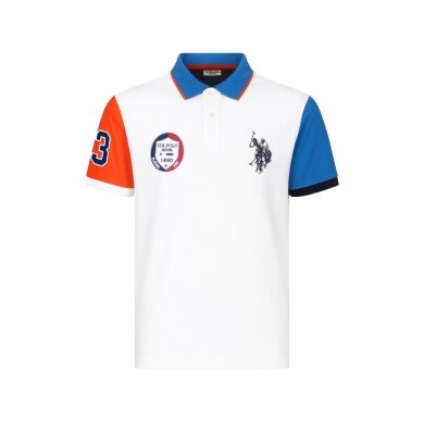 U.S. Polo Assn. Freizeit-Polo Multicolor (Baumwolle) weiss/bunt Herren