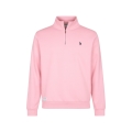 U.S. Polo Assn. Pullover Sweat Half Zip US16953 (100% Baumwolle) hellrosa Herren