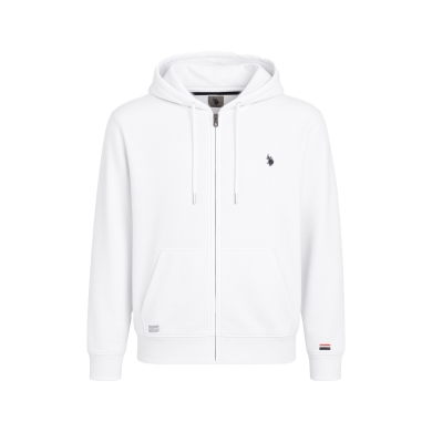 U.S. Polo Assn. Kapuzenpullover Sweat Hoodie (100% Baumwolle) weiss Herren