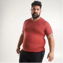 UYN Sport-Tshirt Terracross Shirt mit Shouldercell Knit-Polsterung (Regular Fit) Kurzarm 2024 rot Herren