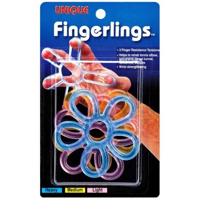 Unique Fingerlings - Hand/Arm/Fingertrainer - 3 Stärken im 3er Pack