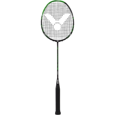 Victor Badmintonschläger Ultramate 7 (ausgewogen, steif) schwarz/grün - besaitet -