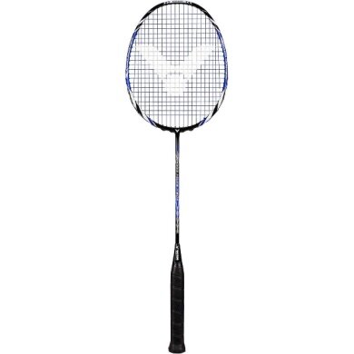 Victor Badmintonschläger V-4000 Wave Tech (88g/kopflastig/mittel) schwarz/blau - besaitet -