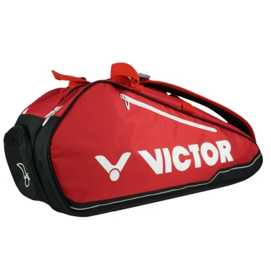 Victor Racketbag Doublethermobag 9115B (Schlägertasche, 2 Hauptfächer, Schuhfach) 2025 rot/schwarz