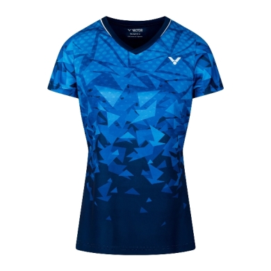 Victor Sport-Shirt T-54100 B (100% Polyester) blau/navyblau Damen