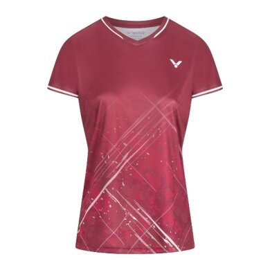 Victor Sport-Shirt T-64103 D (100% Polyester) bordeaux Damen