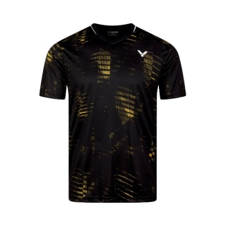 Victor Sport-Tshirt T-53102 C (100% Polyester) schwarz/gelb Herren