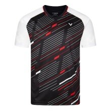 Victor Sport-Tshirt T-43101 C (V-Ausschnitt) schwarz/weiss/rot Herren