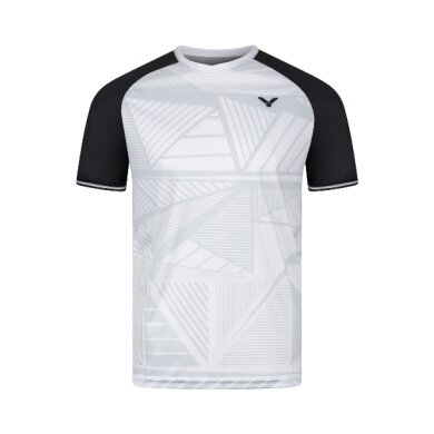 Victor Sport-Tshirt T-63101 A (100% Polyester) weiss/schwarz Herren
