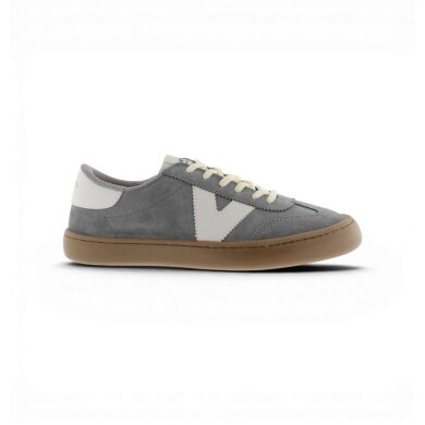victoria Barfussschuhe Sneaker Olmo (Veloursleder, flexible Sohle, breite Zehenbox) - grau