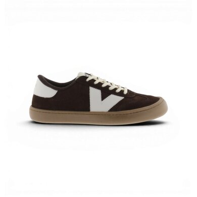 victoria Barfussschuhe Sneaker Olmo (Veloursleder, flexible Sohle, breite Zehenbox) - dunkelbraun
