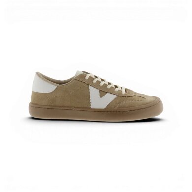 victoria Barfussschuhe Sneaker Olmo (Veloursleder, flexible Sohle, breite Zehenbox) - beige