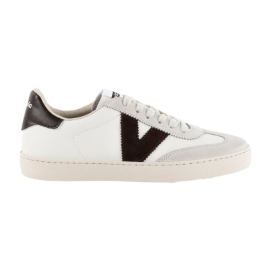 victoria Sneaker Berlin Ciclista (Lederoptik/Velourleder) - weiss/dunkelbraun