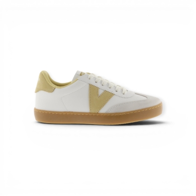 victoria Sneaker Berlin Ciclista (Lederoptik/Veloursleder) - weiss/beige Damen