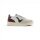 victoria Sneaker Seul (Ledereffekt/Velourleder&Metall) - weiss/bordeauxrot Damen