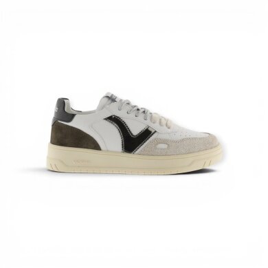 victoria Sneaker Seul (Ledereffekt/Velourleder&Metall) - weiss/khakigrün Damen