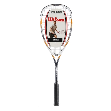 Wilson Squashschläger Hyper Hammer 145 (145g/grifflastig/Brücke) grau/orange - besaitet -