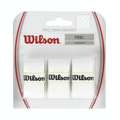 Wilson Overgrip Pro Perforated 0.55mm weiss 3er