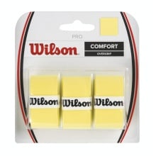 Wilson Overgrip Pro 0.6mm (Komfort/glatt/leicht haftend) gelb 3er