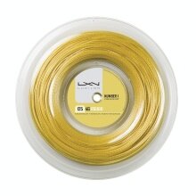 Luxilon Tennissaite 4G Rough (Haltbarkeit+Spin) 1.25 gelb 200m Rolle