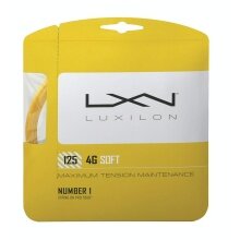 Luxilon Tennissaite 4G Soft 1.25 (Haltbarkeit+Touch) gelb 12m Set