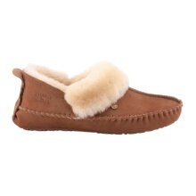Warmbat Hausschuhe Barrine Suede (Wildleder, Merinowolle) cognac braun Damen