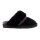 Warmbat Hausschuhe Pantoffel Flurry Suede Tape mit Merino Schaffell schwarz Damen