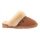 Warmbat Hausschuhe Pantoffel Flurry Suede Tape mit Merino Schaffell cognac braun Damen