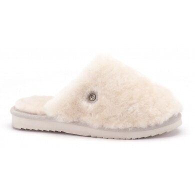 Warmbat Hausschuhe Pantoffel Mungo Fur mit Merino Schaffell blush beige Damen