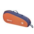 Wilson Tennis-Racketbag Roland Garros Team (Schlägertasche, 1 Hauptfach) 2026 navyblau/claybraun 3er