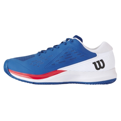 Wilson Tennisschuhe Rush Pro Ace Clay/Sandplatz (Stabilität, 2E/weit) 2025 blau/weiss Herren