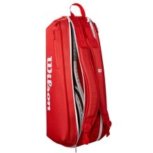 Wilson Tennis-Racketbag Super Tour 2025 (Schlägertasche, 2 Hauptfach) rot 6er