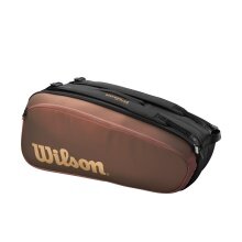 Wilson Tennis-Racketbag Super Tour Pro Staff V14 (Schlägertasche, 2 Hauptfach) bronzebraun 9er
