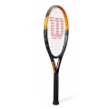 Wilson Kinder-Tennisschläger Burn Spin JR 26in (11-14 Jahre) 2025 schwarz/orange - besaitet -