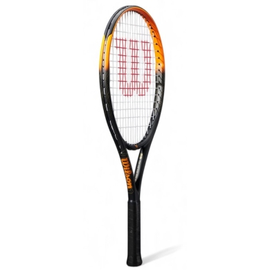 Wilson Kinder-Tennisschläger Burn Spin JR 25in (9-12 Jahre) 2025 schwarz/orange - besaitet -