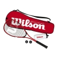 Wilson Squash-Starter-Kit (1x Schläger, 1x Trinkflasche, 2x Bälle, 1x Tasche) - 1 Set